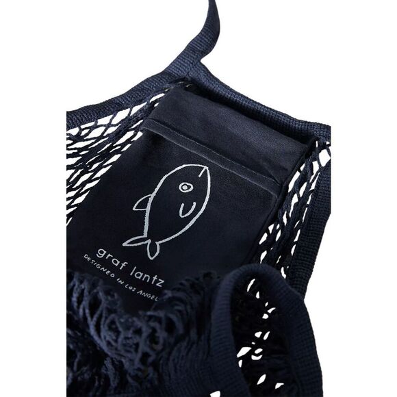 Graf Lantz Ami Net Market Tote - Navy, Eco-Friendly Beach Tote Bag, Made in USA - Picture 3 of 3